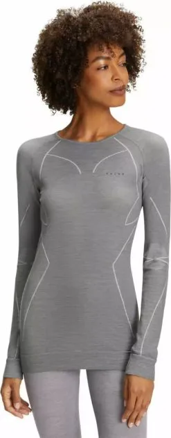 Falke WOOL-TECH Langærmet Rund Hals Kvinde -Tilbud Dalbello Butik falkegrey